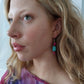Statement Buddha Drop Earring in Turquoise and Magenta - design-eye-gallery