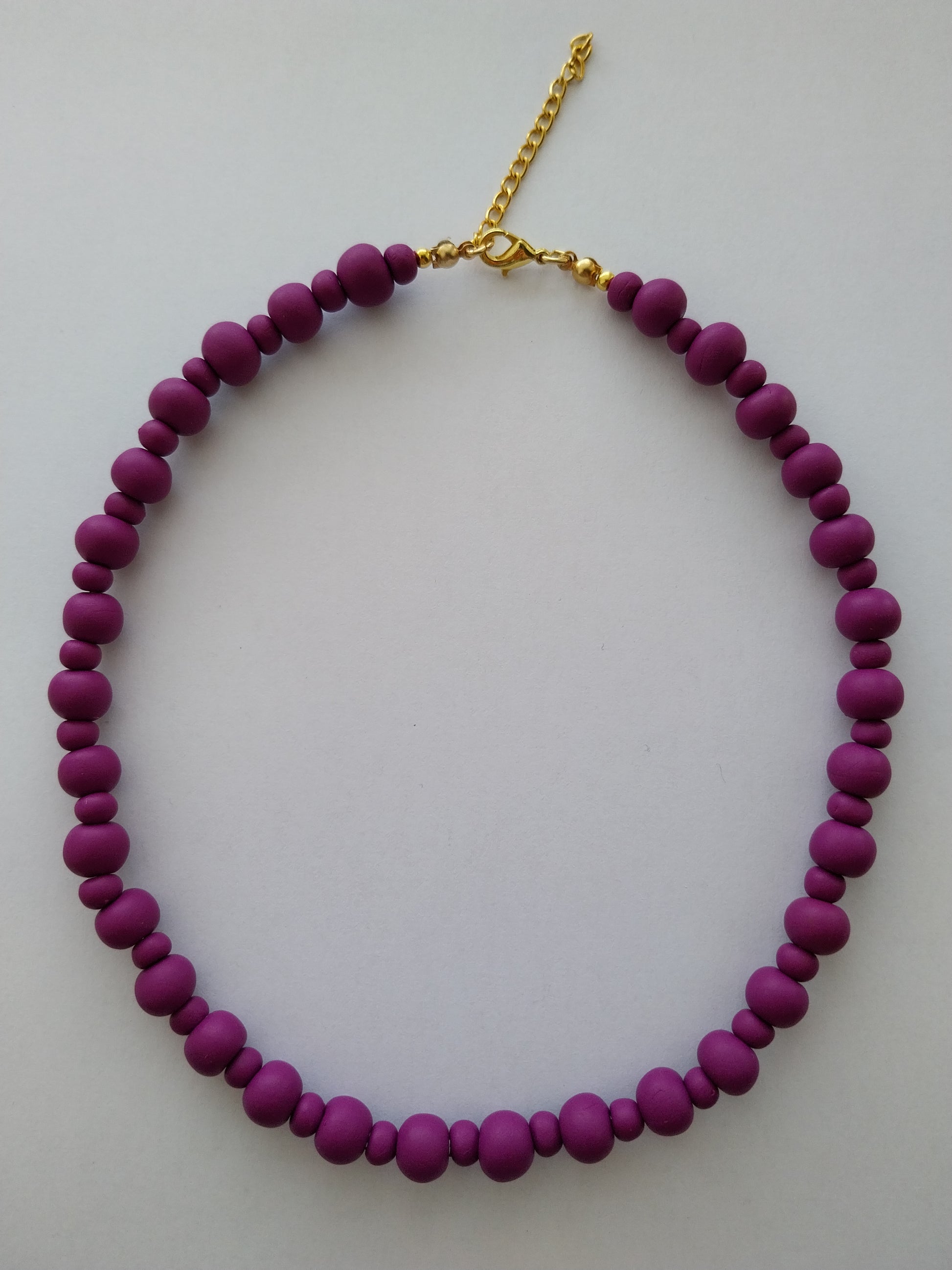 Purple Clay Bead Necklace - design-eye-gallery