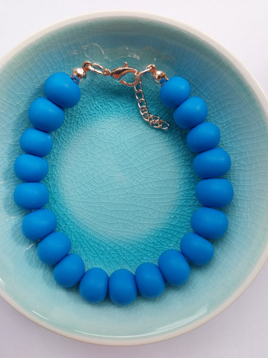 True Blue Clay Bead Bracelet - design-eye-gallery