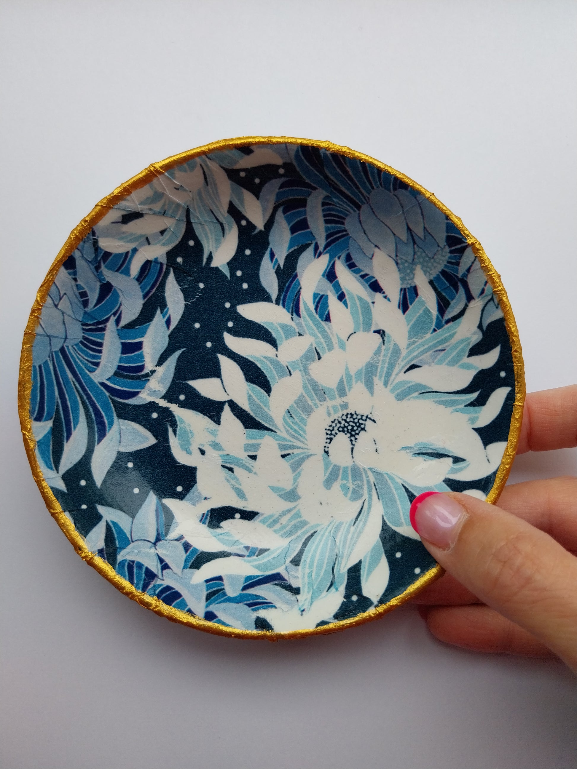 Blue & White Floral Trinket Dish - design-eye-gallery