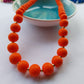 Orange Clay Bead Necklace - design-eye-gallery