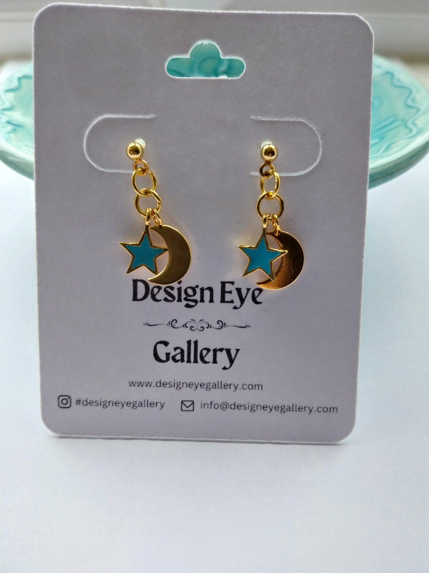 Moon & Star Earrings in Black - design-eye-gallery
