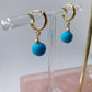 Huggie Hoop Blue Clay Bead Earrings - design-eye-gallery