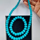 Turquoise Clay Bead Necklace - design-eye-gallery