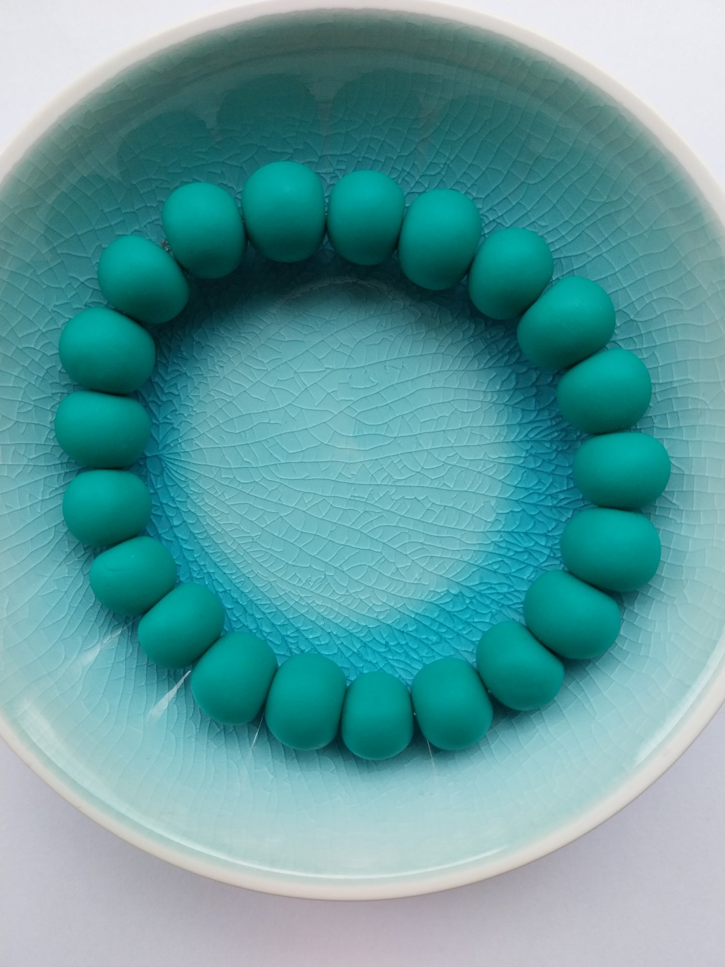 True Blue Unisex Clay Bead Bracelet - design-eye-gallery