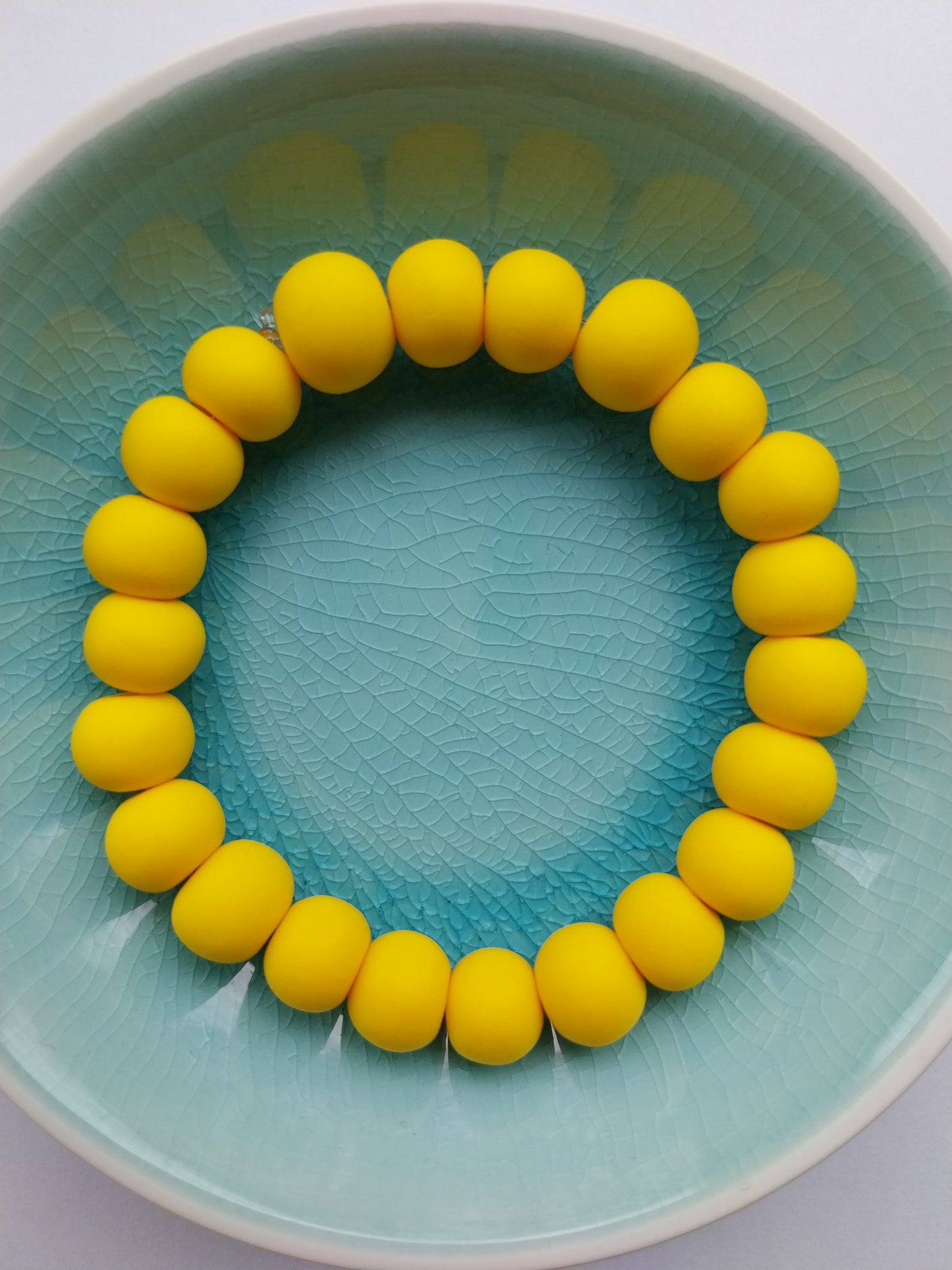 Turquoise Unisex Clay Bead Bracelet - design-eye-gallery