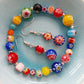 Colourful Millefiori Bead Bracelet - design-eye-gallery
