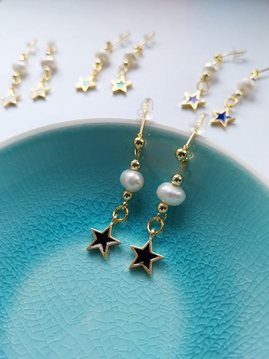 Celestial Earrings Black