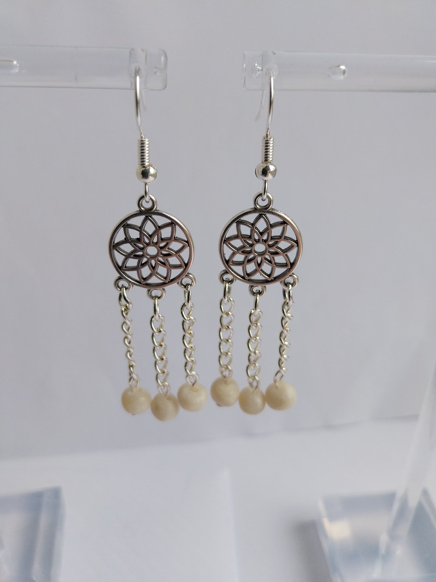 Mandala Silver & Clay Earrings