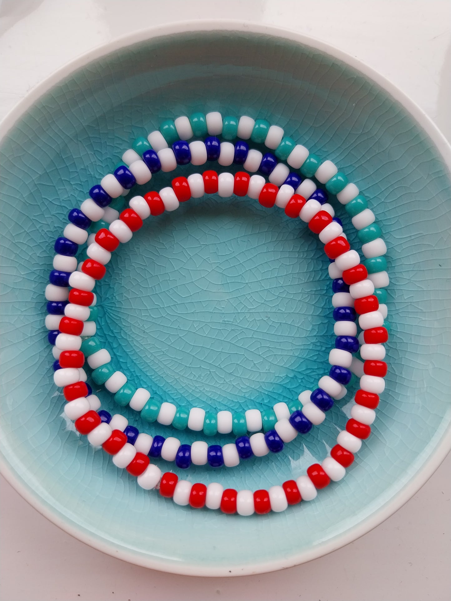 Red & White Bead Necklace