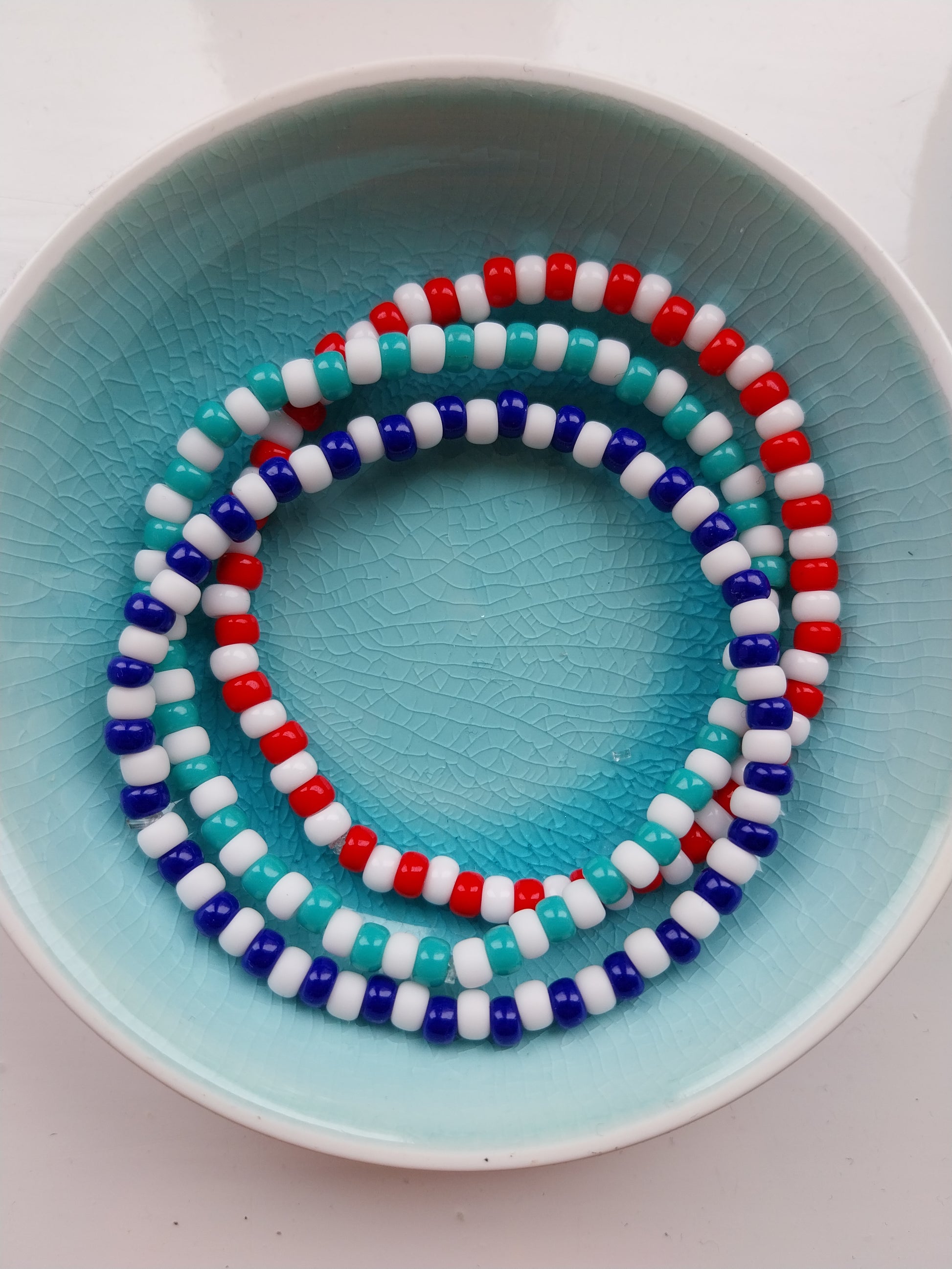 Stack of 3 Elasticated Bead Bracelets