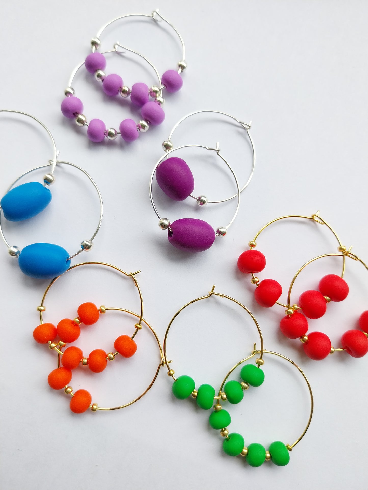 Polymer Clay Earrings - Orange