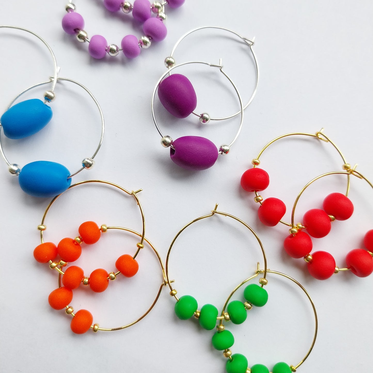 Polymer Clay Earrings - Green