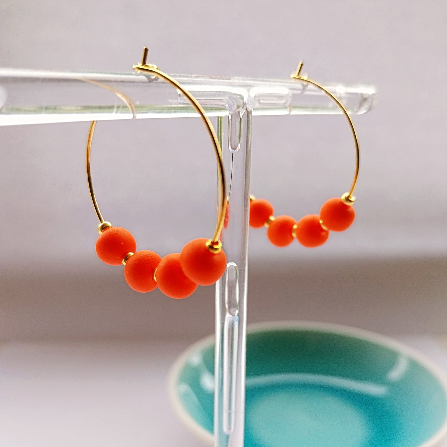Polymer Clay Earrings - Orange
