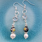 Silver, Pearl & Swarovski Drop Earrings - design-eye-gallery