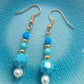 Turquoise Swarovski & Czech Glass Drop Earrings - design-eye-gallery