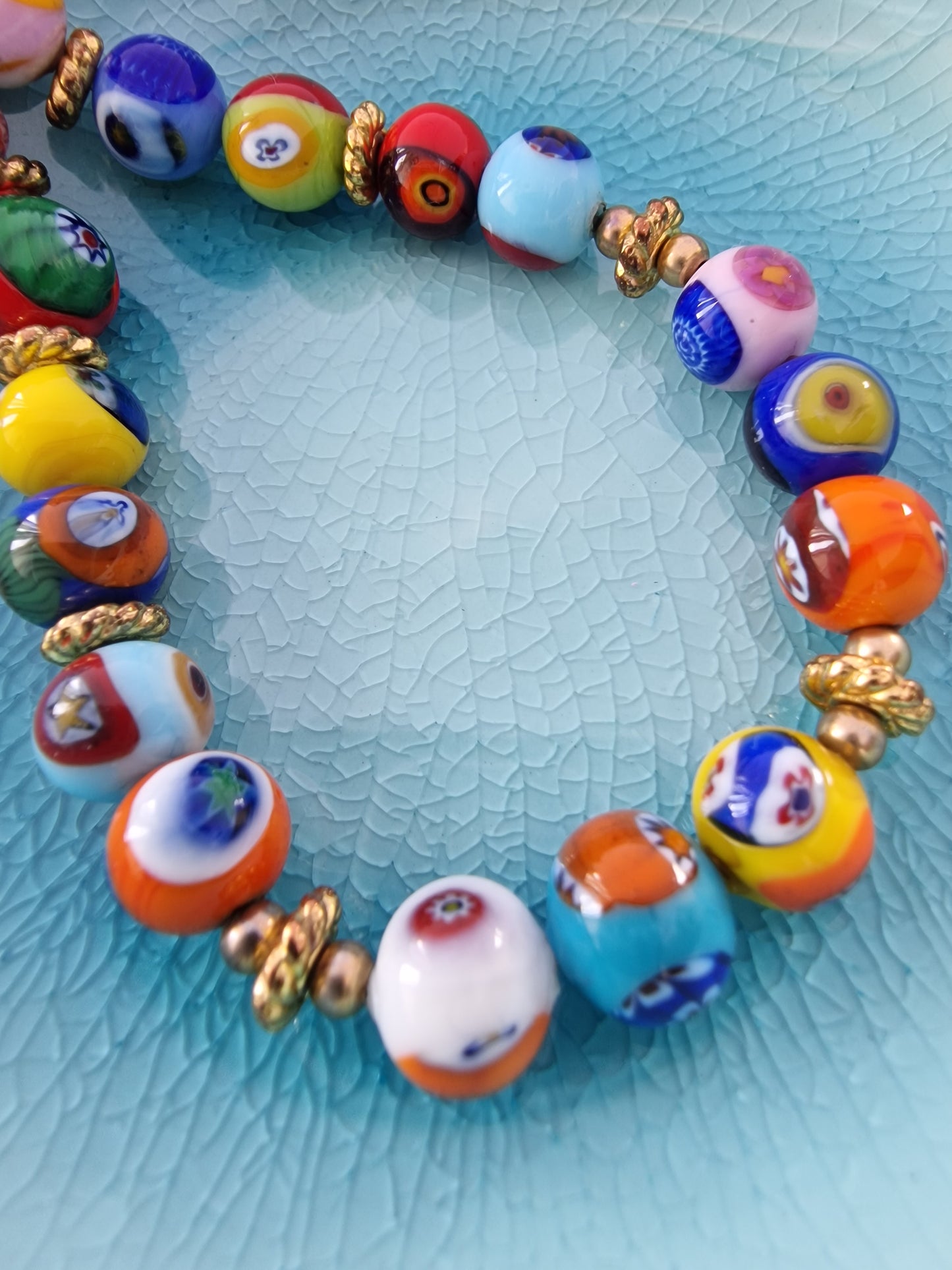 Murano Multi-Coloured Bead Bracelet - design-eye-gallery