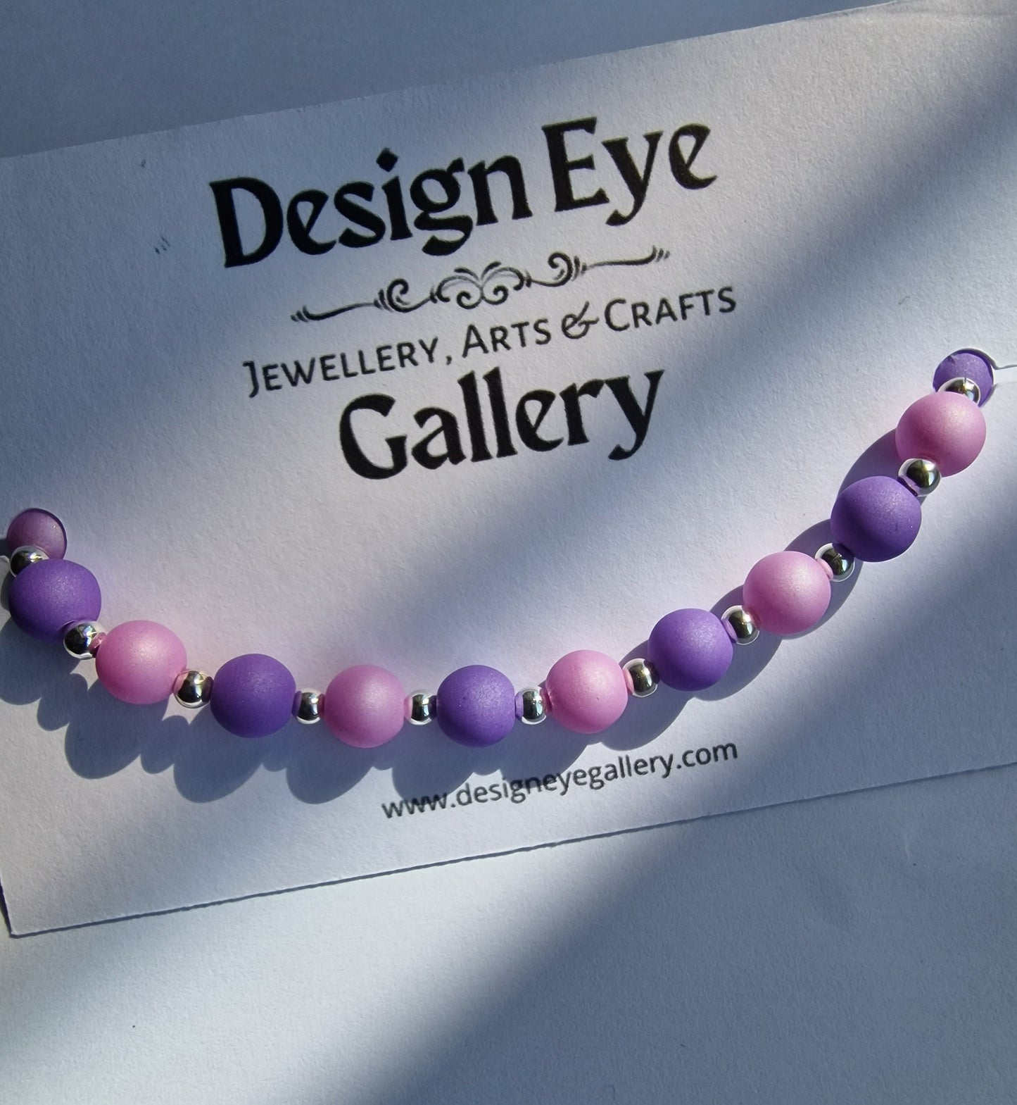 Czech Glass 6mm Bead Bracelet in Lavender & Soft Lilac