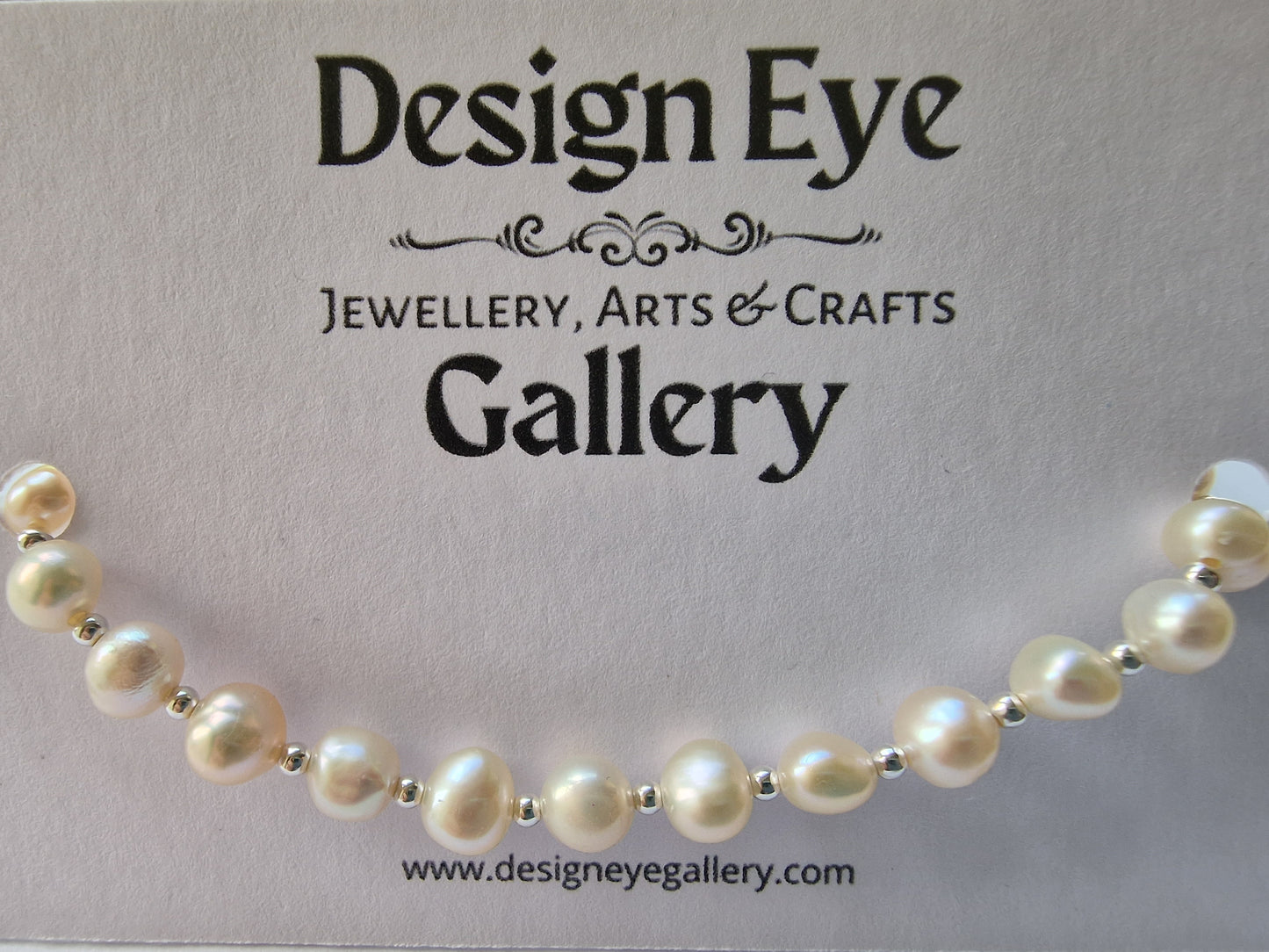 Pearl and Sterling Silver Bracelet - design-eye-gallery