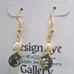 Black Millefiori and Pearl Drop Earrings - design-eye-gallery