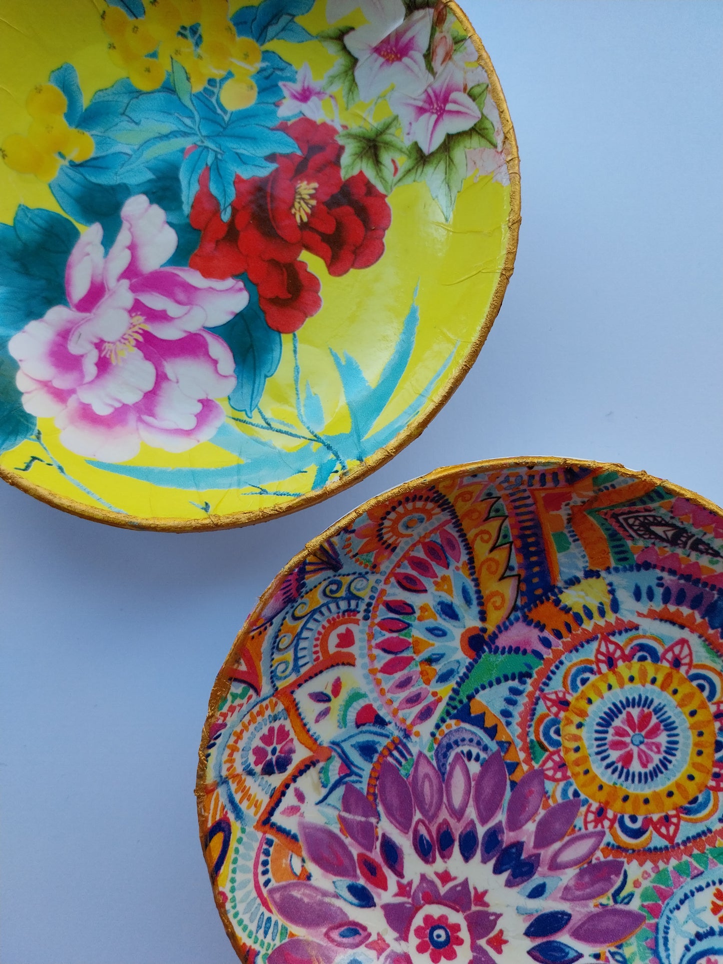 Floral Yellow Ceramic Trinket Dish Large - design-eye-gallery