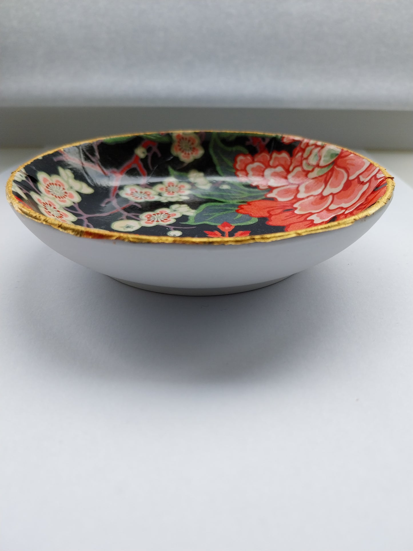 Red & Black Floral Trinket Dish - design-eye-gallery