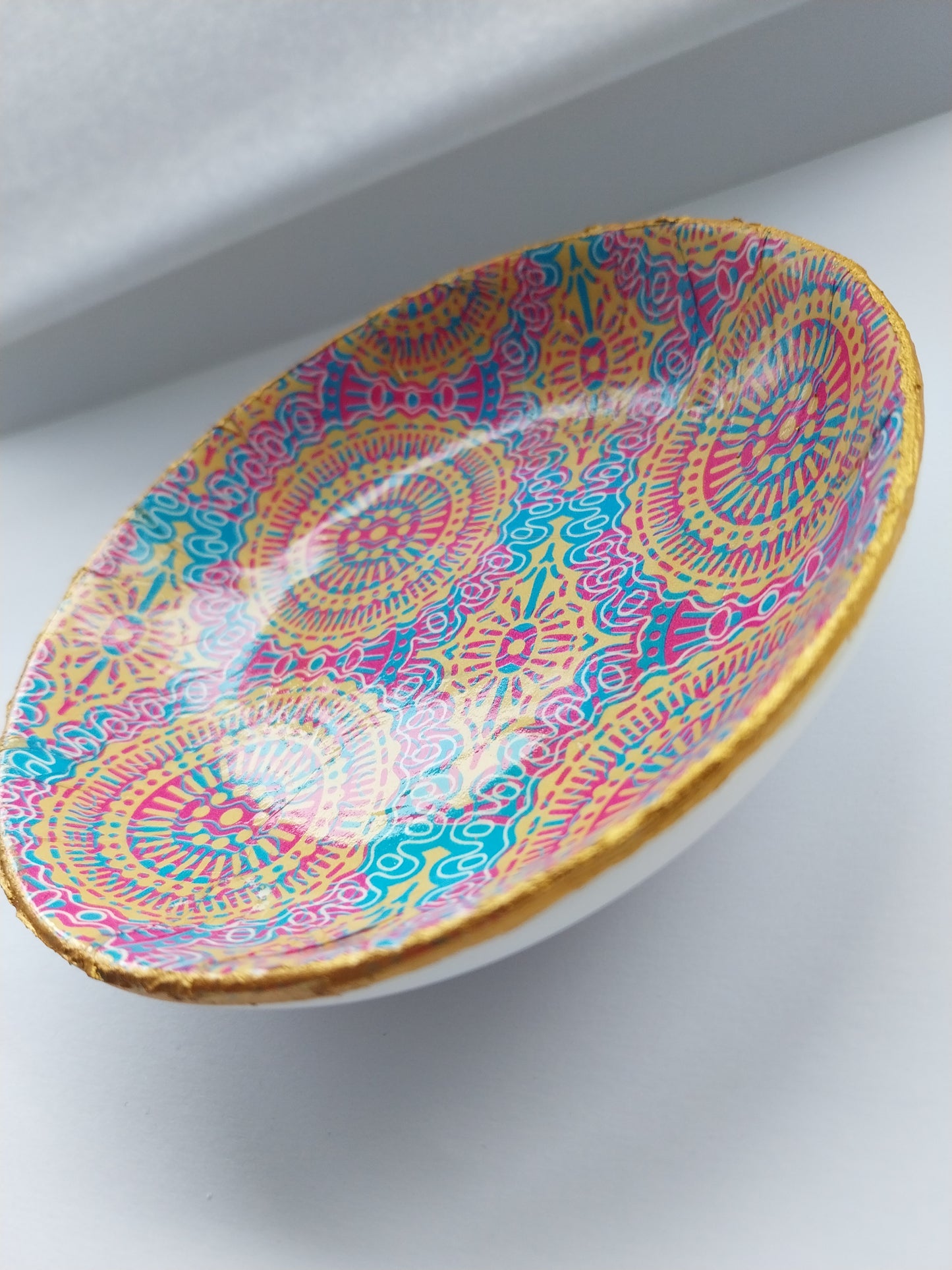 Mandala Pink & Gold Trinket Dish - design-eye-gallery