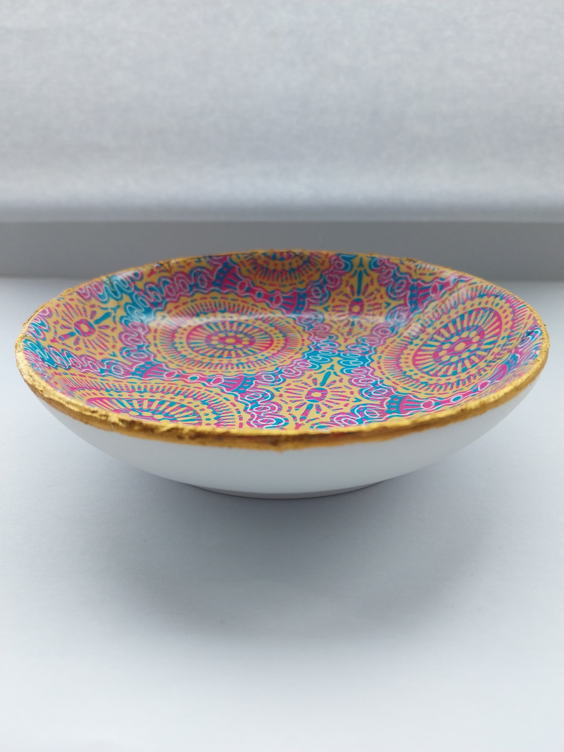 Mandala Pink & Gold Trinket Dish - design-eye-gallery