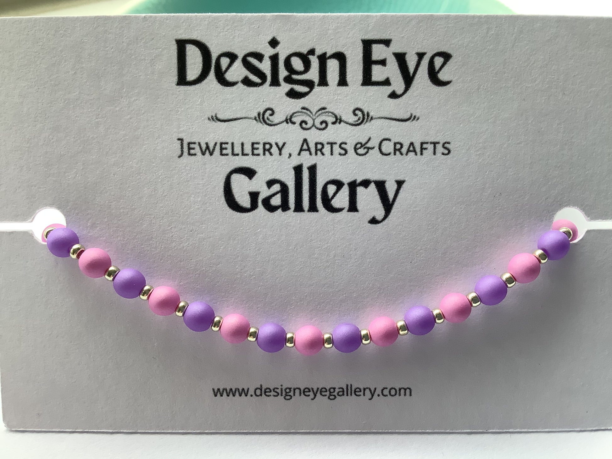 Lavender and Lilac Czech Glass Beads Bracelet - design-eye-gallery