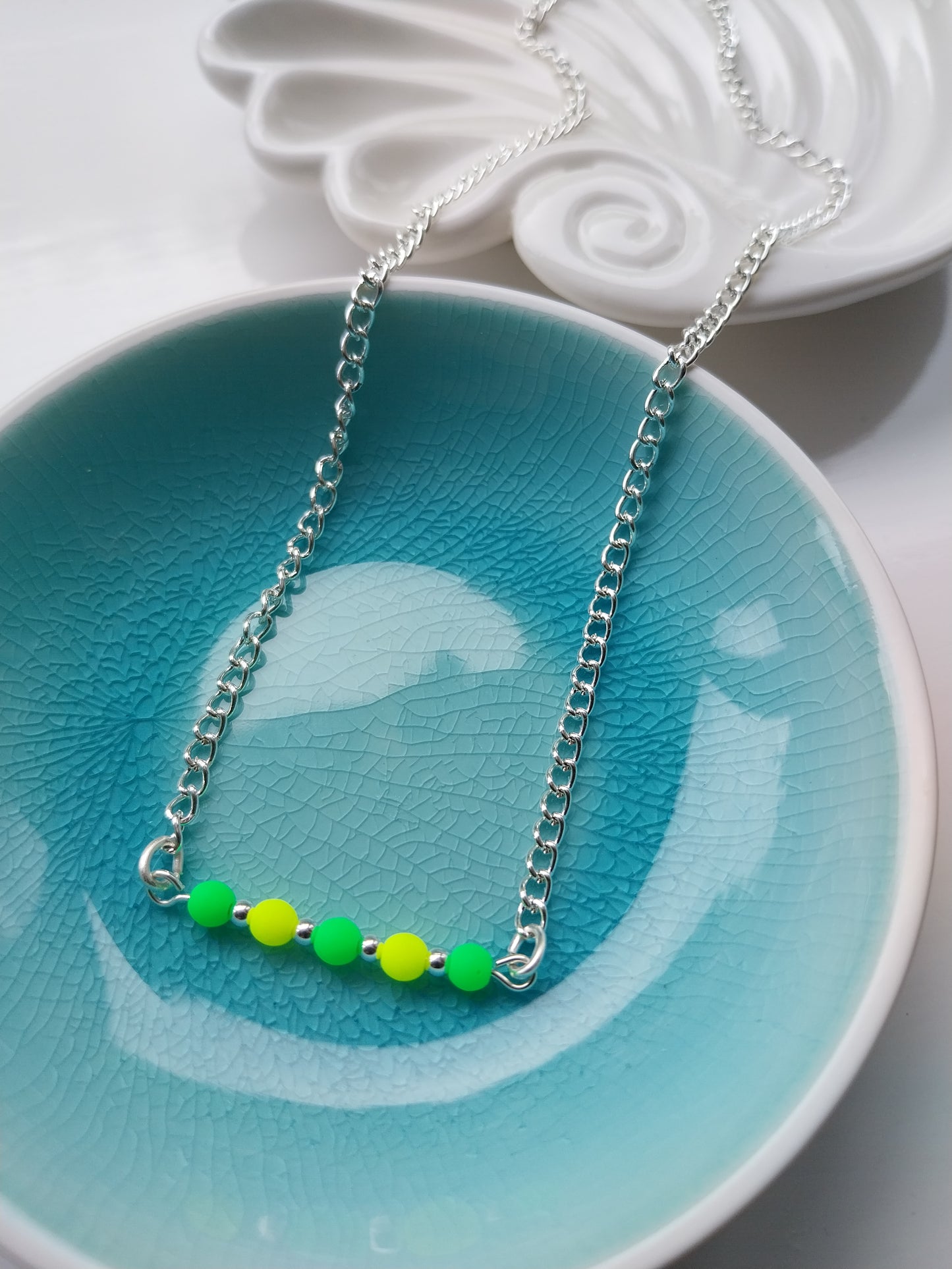 Neon Yellow & Green Necklace