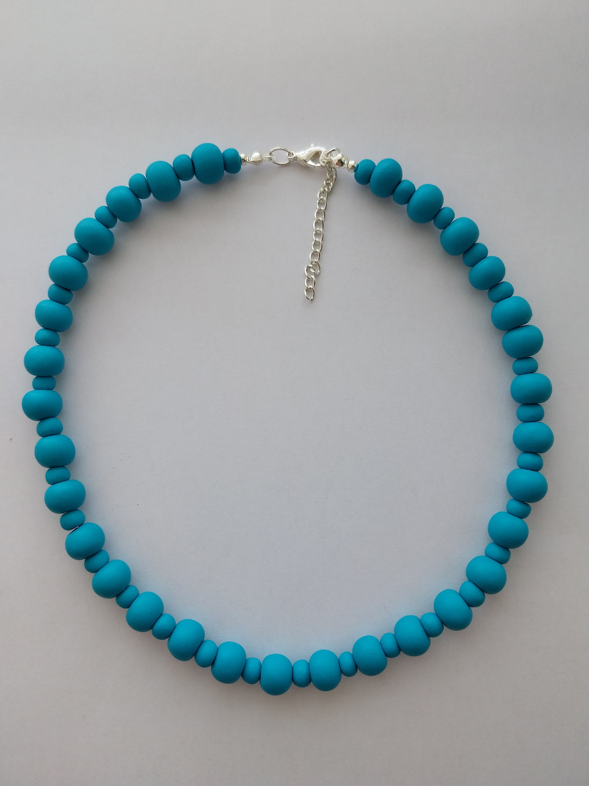 Turquoise Clay Bead Necklace - design-eye-gallery