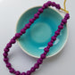 Purple Clay Bead Necklace