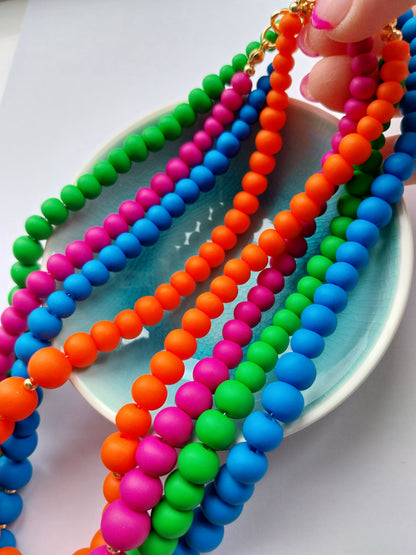 Orange Clay Bead Necklace - design-eye-gallery