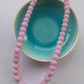 Cool Blue Quartz Clay Bead Necklace