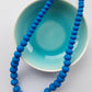 Blue clay bead necklace