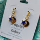 Moon & Star Earrings Navy Blue