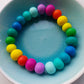 Rainbow Elasticated Clay Bead Bracelet