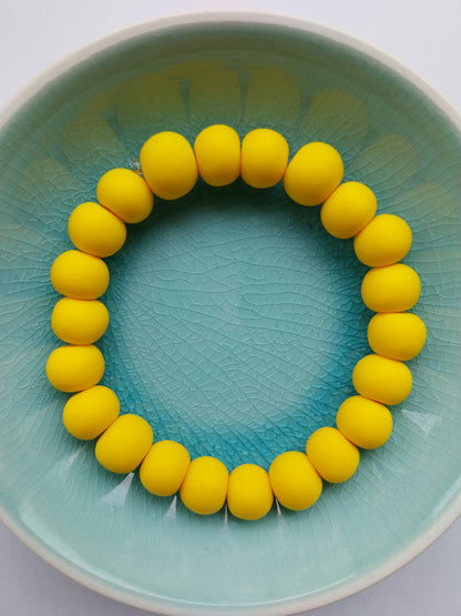 Red Unisex Clay Bead Bracelet - design-eye-gallery
