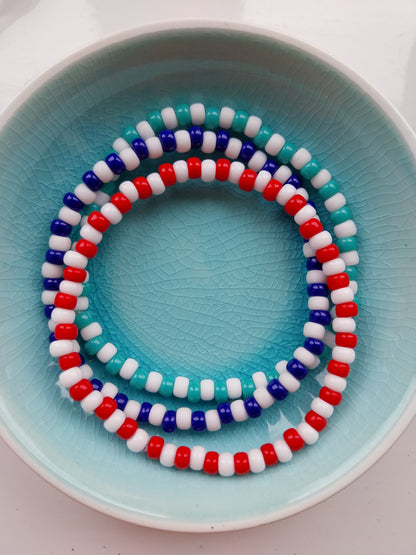 Red & White Bead Necklace