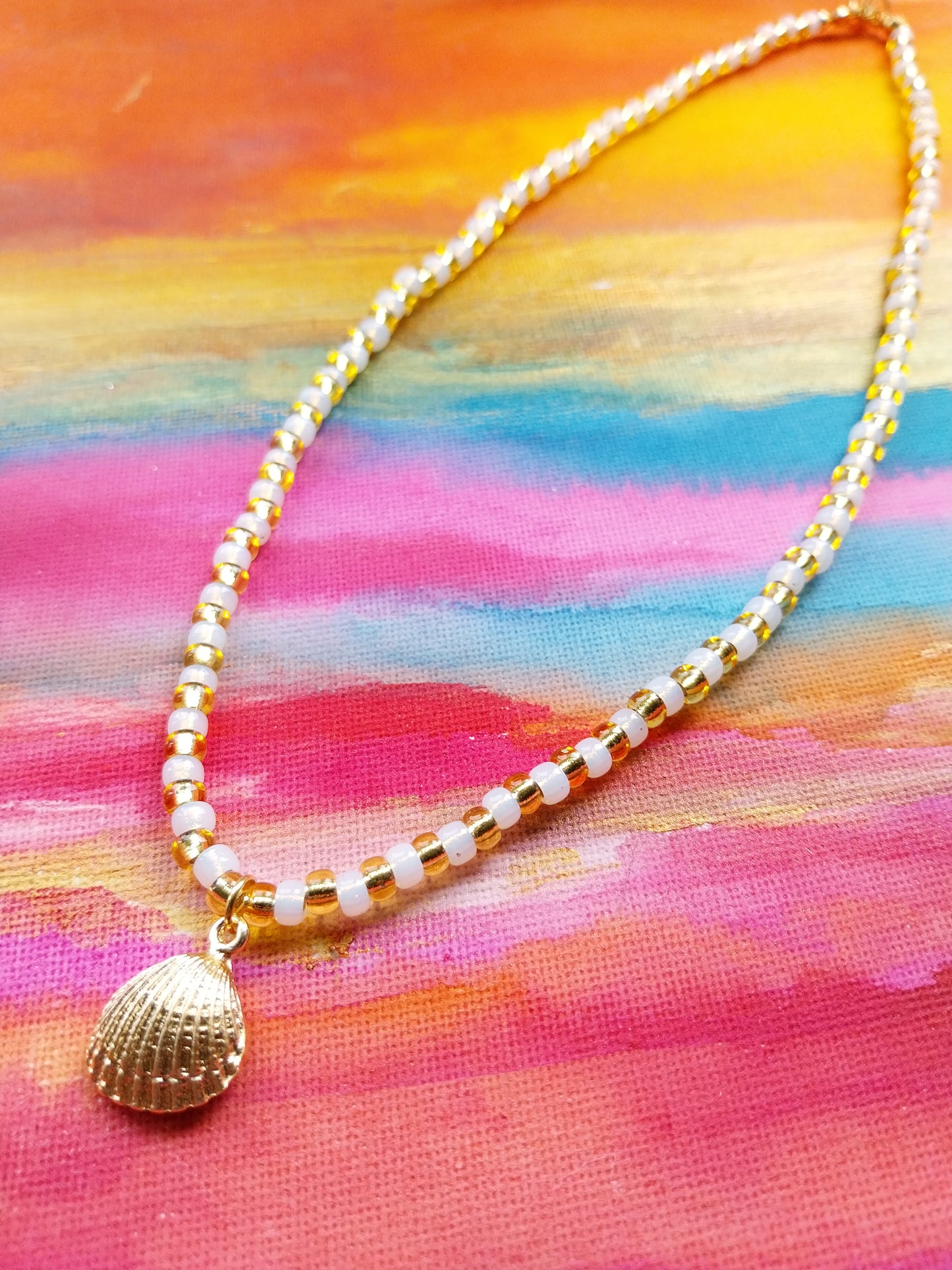 Oyster Pearl Charm Necklace