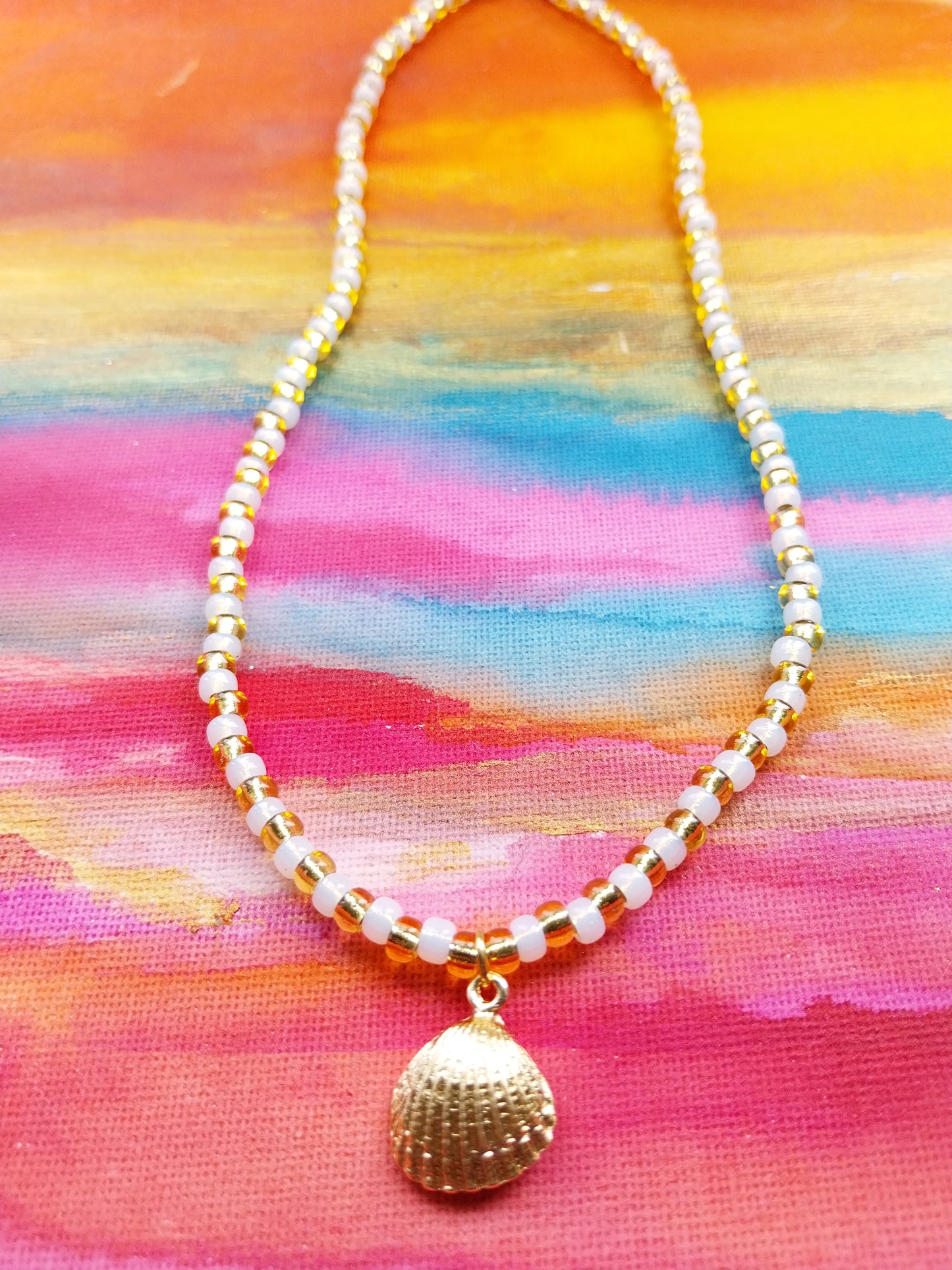 Oyster Pearl Charm Necklace