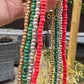 Red Matte Glass Bead Choker | Layering Necklace