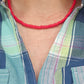 Red Matte Glass Bead Choker | Layering Necklace