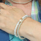 Beaded opal and pearl necklace