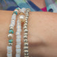 Beaded opal and pearl necklace