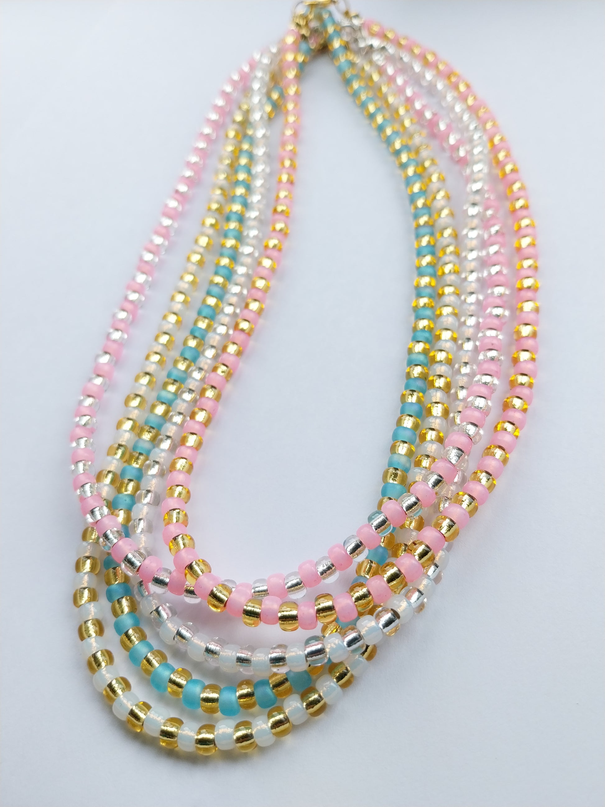 Glass bead necklaces