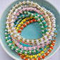 Glass bead stretchy elasticated bracelets perfect for stacking