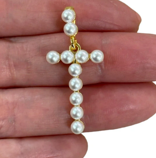 Pearl Letter T Charm