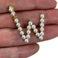 Pearl Letter W Charm