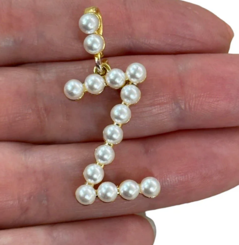 Pearl Letter Z Charm